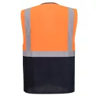 ES076ONR6XL Portwest ES1 Essential Hi-Vis kontraszt cipzáras vezetői mellény