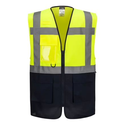 ES076YNR6XL Portwest ES1 Essential Hi-Vis kontraszt cipzáras vezetői mellény