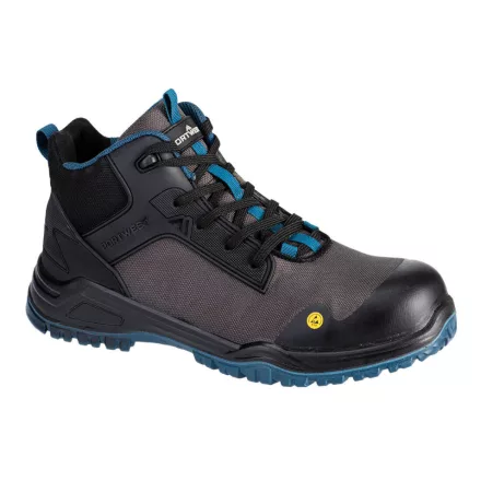 FE01BTE43 Portwest ESD munkavédelmi bakancs FX2 Bevel Composite Mid Boot S3S SR FO