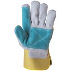 BŐRKESZTYŰ, DUPLA HASÍTÉKBŐR TENYÉR/SÁRGA VÁSZON_12(csgt