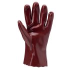 MÁRTOTT PVC KESZTYŰ, BORDÓ, SAV/LÚG/OLAJÁLLÓ, 27CM-ES_9