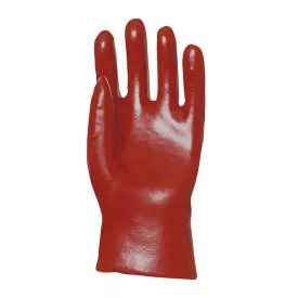 MÁRTOTT PVC KESZTYŰ, PIROS, 27CM HOSSZÚ_9