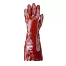 MÁRTOTT PVC KESZTYŰ, BORDÓ, SAV/LÚG/OLAJÁLLÓ, 40CM_10