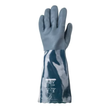 MÁRTOTT POLIMER KESZTYŰ, ZÖLD, VEGYSZERÁLLÓ, 40CM_9