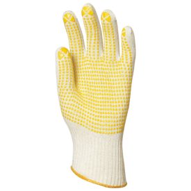   KÖTÖTT DUPLASZÁLAS PAMUTKESZTYŰ, SÁRGA PETTYES TENYÉRREL_7