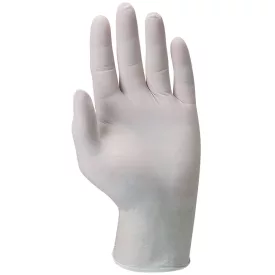   LATEX VIZSGÁLÓKESZTYŰ, PÚDEROZOTT/100 DB S ZÖLD DOBOZ (csgt)