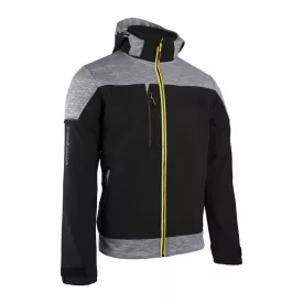 BANJO FEKETE/SZÜRKE SOFTSHELL DZSEKI, LIME CIPZÁR_L