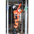 FLAKE FLUO NARANCS/SÖTÉTKÉK THERMO DZSEKI_S