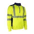 FRISS FLUO SÁRGA/SÖTÉTKÉK PULÓVER_L