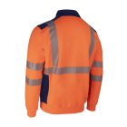 FRISS FLUO NARANCS/SÖTÉTKÉK PULÓVER_XL