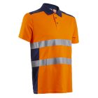 OKI FLUO NARANCS/SÖTÉTKÉK RÖVID UJJÚ GALLÉROS PÓLÓ_S