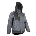 YUZU SZÜRKE-FEKETE RIPSTOP TÉLI KABÁT KAPUCNIVAL_4XL