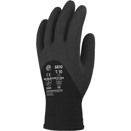 SZERELŐKESZTYŰ, TÉLI, FEKETE HP LATEX TENYÉR, 3/4 HÁT_10