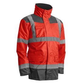 KANATA 4/1 HI-VIZ PIROS/SZÜRKE PE KABÁT_L
