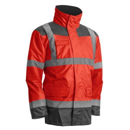 KANATA 4/1 HI-VIZ PIROS/SZÜRKE PE KABÁT_L