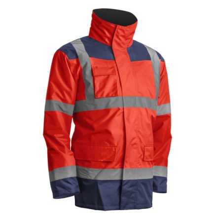 KANATA 4/1 HI-VIZ PIROS/KÉK PE KABÁT_2XL