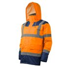 KETA Télikabát steppelt poliészter hi-viz narancs/sötétkék, 5XL