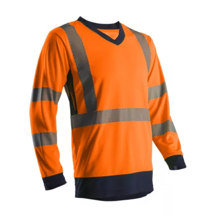 SUNO HI-VIZ NARANCS HOSSZÚ UJJÚ PÓLÓ_M