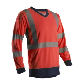 SUNO HI-VIZ PIROS HOSSZÚ UJJÚ PÓLÓ_L