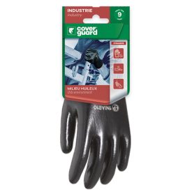   SZERELŐKESZTYŰ, SZÜRKE PA/FEKETE NITRIL MÁRTÁS, 3/4 HÁT_BLIS