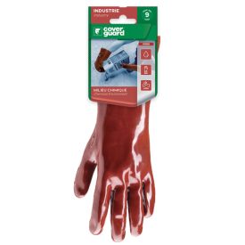 MÁRTOTT PVC KESZTYŰ, BORDÓ, S/L/O, 36CM_BLISZT_8