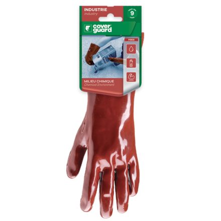 MÁRTOTT PVC KESZTYŰ, BORDÓ, S/L/O, 36CM_BLISZT_8