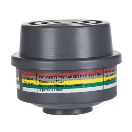 P970GRR Portwest ABEK1P3 kombinált szűrő, speciális menetes csatlakozás (4 db)