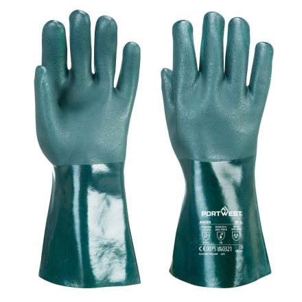 Duplán mártott PVC védőkesztyű 35cm