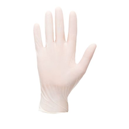 Púderezett latex egyszer használatos kesztyű (100db)