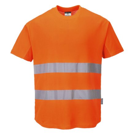 Hi-Vis pamut póló pamut hálós betétes póló S/S 