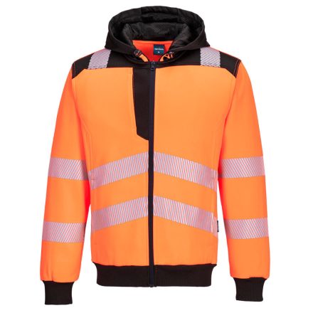 PW3 Hi-Vis zippzáras kapucnis pulóver