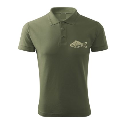 Vadasz-polo-ponty-himzessel-galleros-TOP-khaki-M