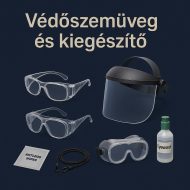 Védőszemüveg és kiegészítő