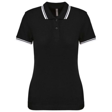 KA273-LADIES-2-STRIPED-SHORT-SLEEVED-POLOSHIRT