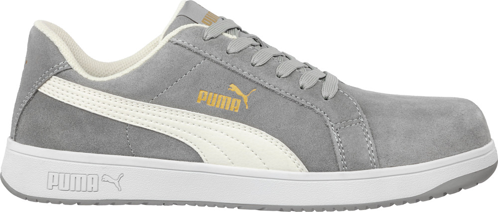 Puma Iconic Suede Grey Low S1PL ESD FO HRO SR munkavédelmi cipő